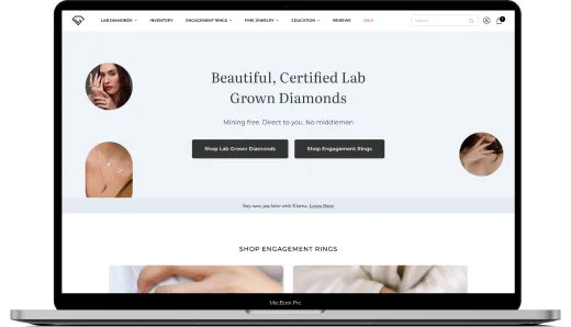 Helped a jewelry brand design their online store to sell diamond jewelry